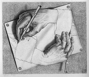 Paradoxo no desenho de Escher